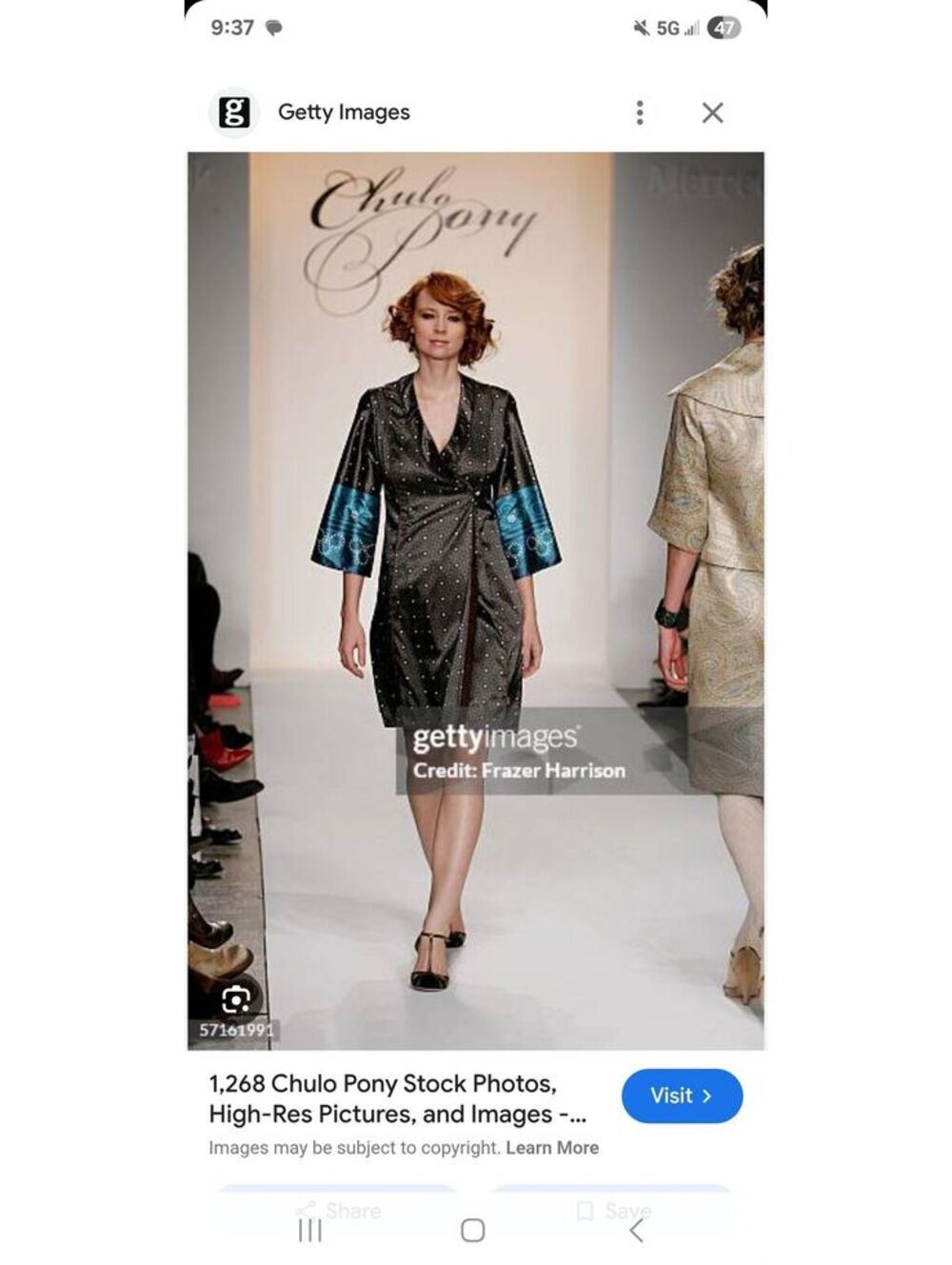 Chulo Pony Designer Runway Dress Sz.M 18"PTP